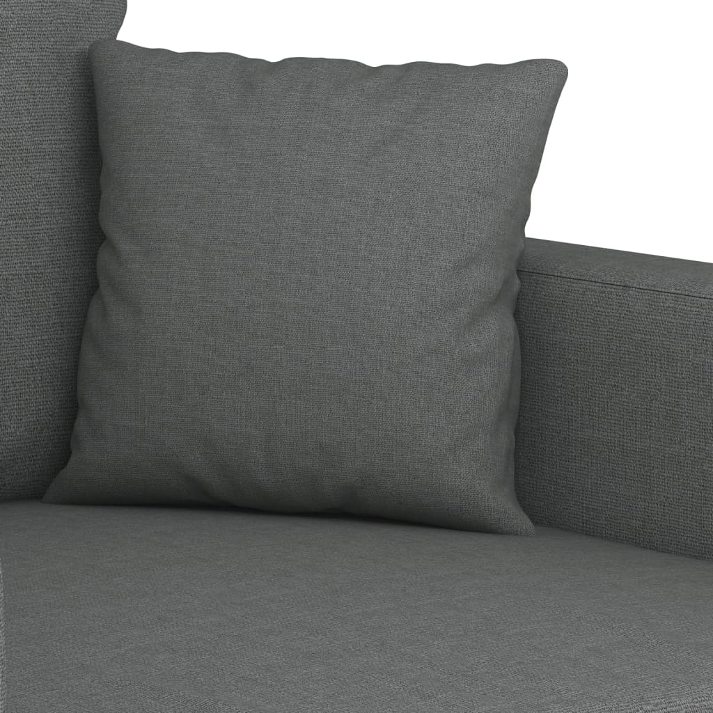Canapé à 2 places Gris foncé 140 cm Tissu - XIOS