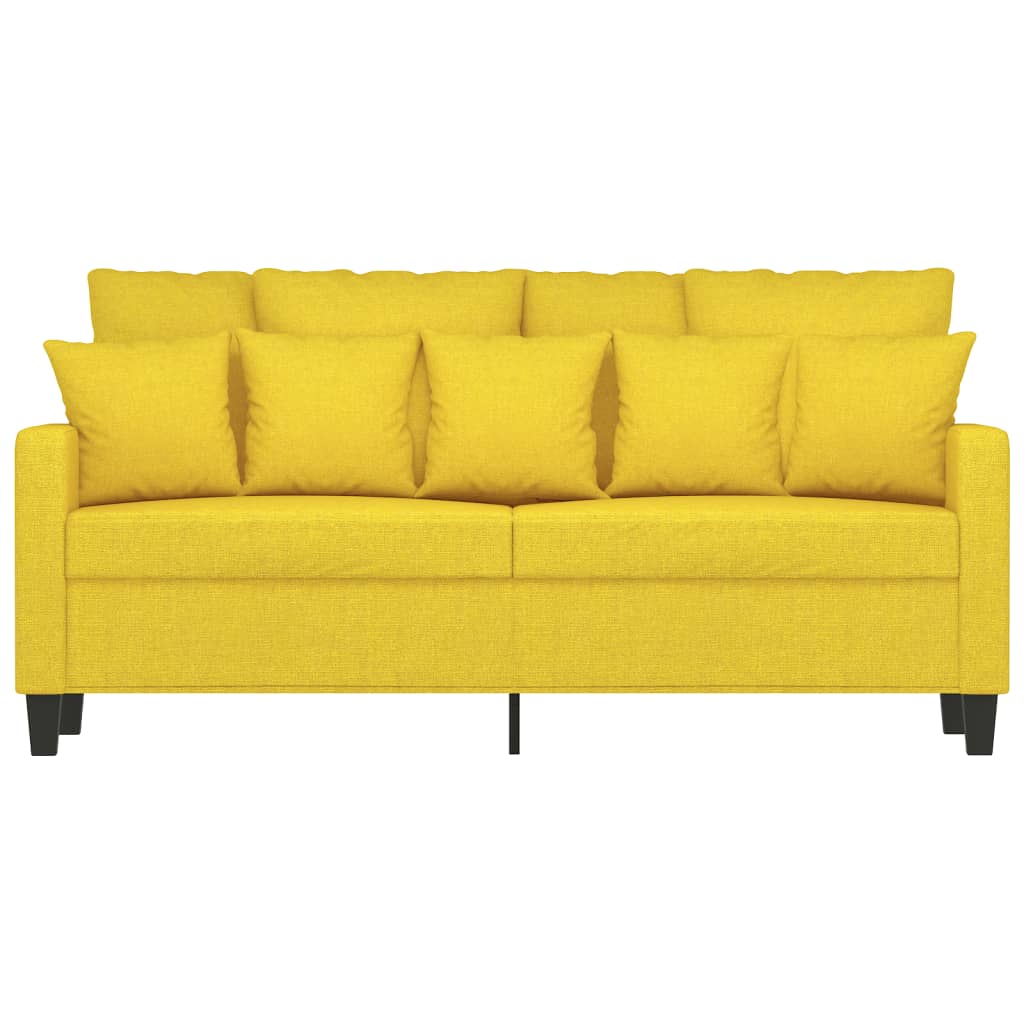 Canapé à 2 places Jaune clair 140 cm Tissu - XIOS