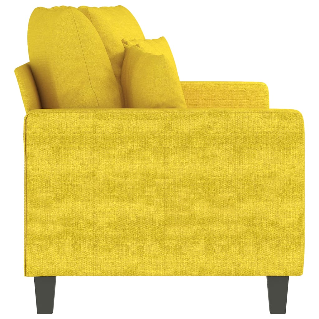 Canapé à 2 places Jaune clair 140 cm Tissu - XIOS