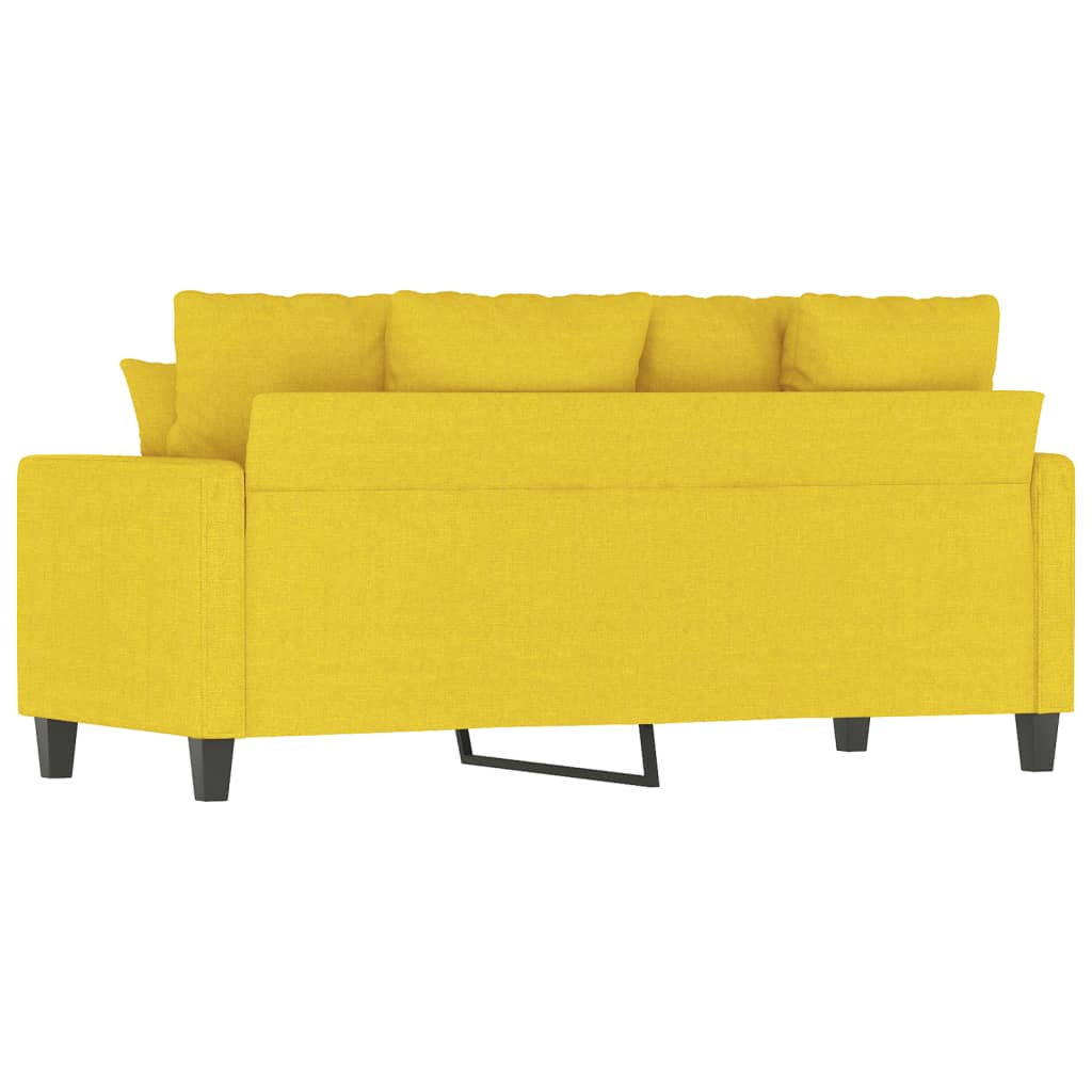 Canapé à 2 places Jaune clair 140 cm Tissu - XIOS