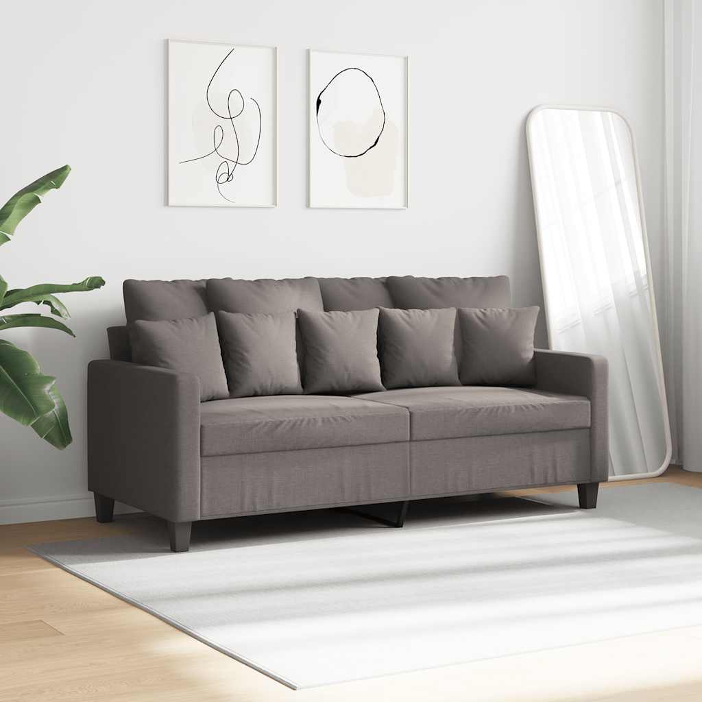 Canapé à 2 places Taupe 140 cm Tissu - XIOS