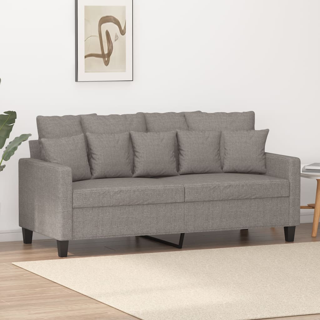 Canapé à 2 places Taupe 140 cm Tissu - XIOS