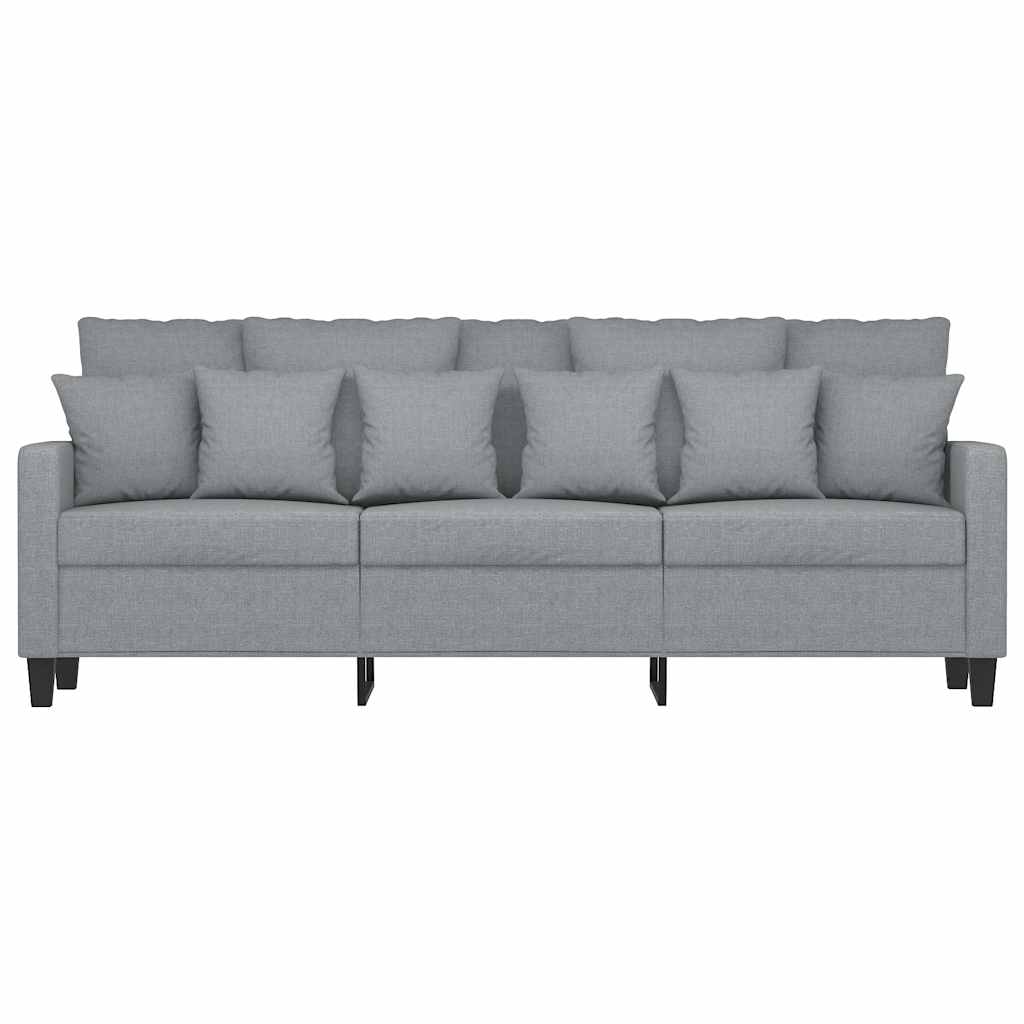 Canapé à 3 places Gris clair 180 cm Tissu - XIOS