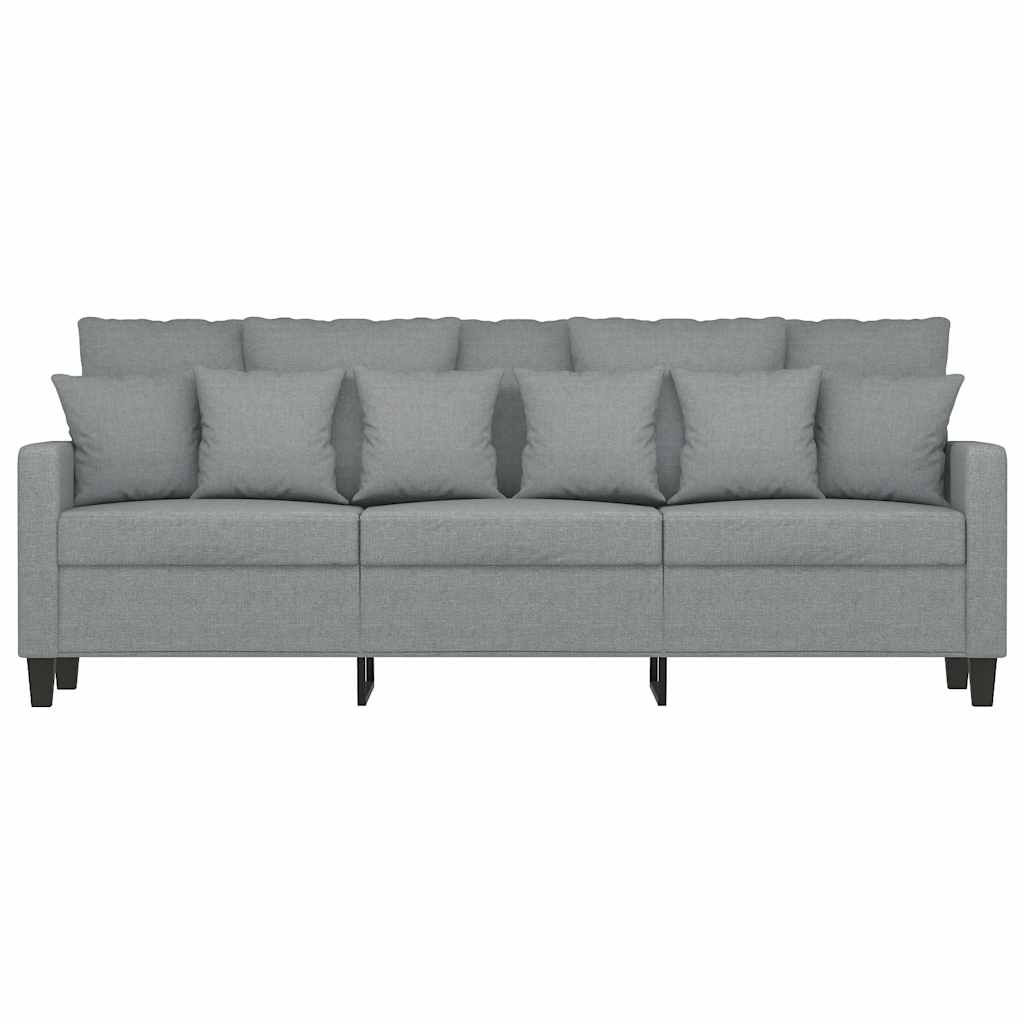 Canapé à 3 places Gris clair 180 cm Tissu - XIOS