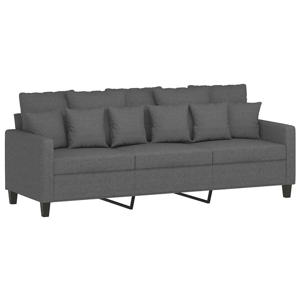 Canapé à 3 places Gris foncé 180 cm Tissu - XIOS