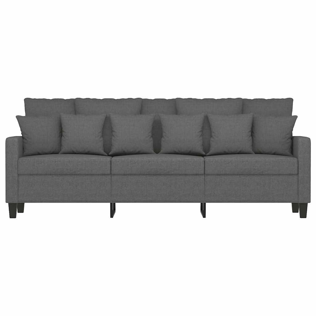 Canapé à 3 places Gris foncé 180 cm Tissu - XIOS