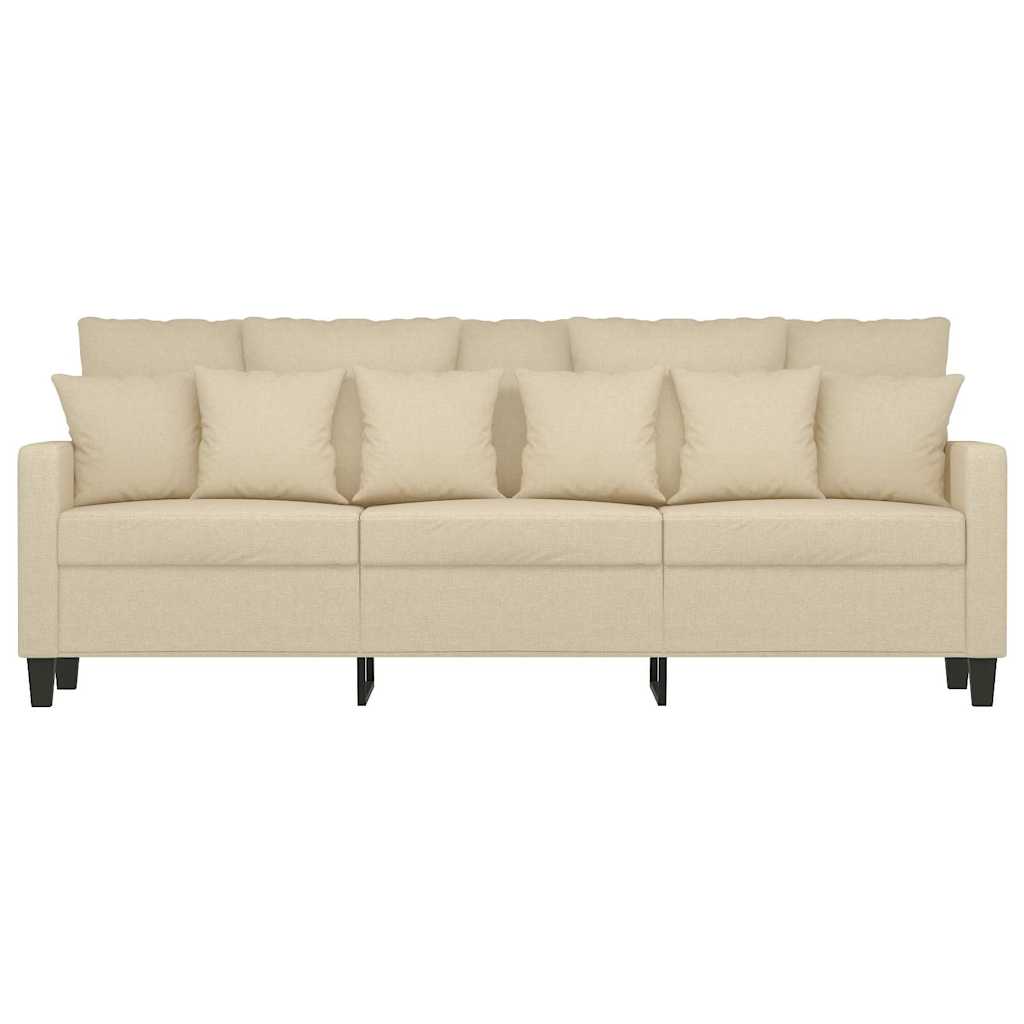 Canapé à 3 places Crème 180 cm Tissu - XIOS