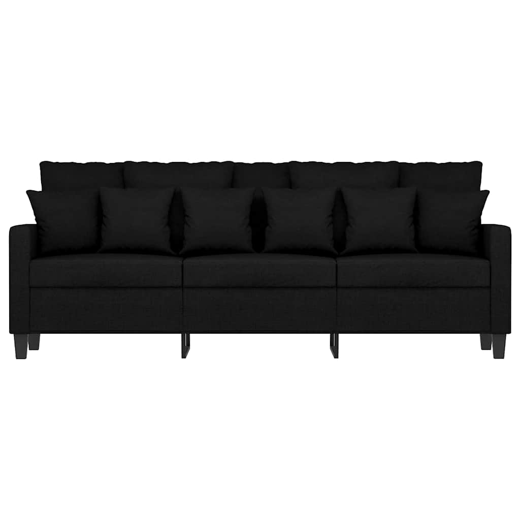 Canapé à 3 places Noir 180 cm Tissu - XIOS