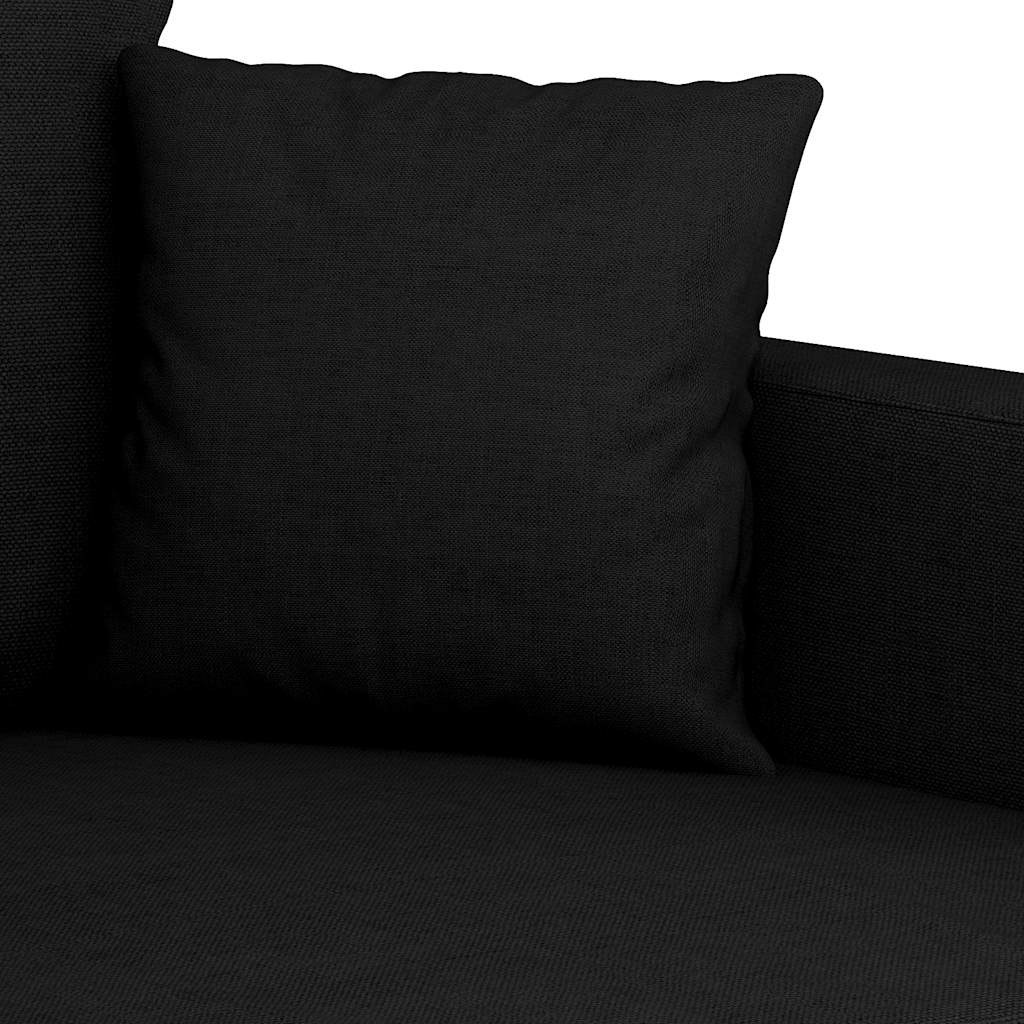Canapé à 3 places Noir 180 cm Tissu - XIOS