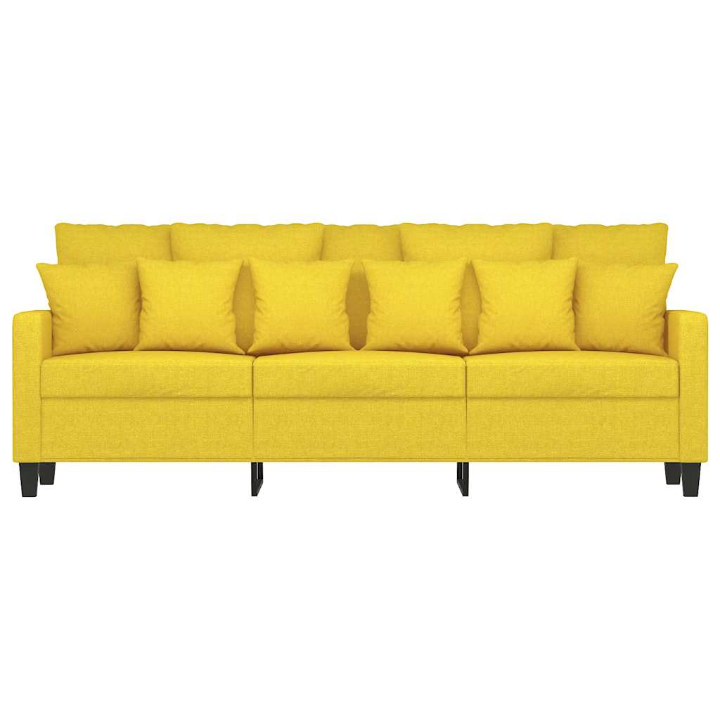 Canapé à 3 places Jaune clair 180 cm Tissu - XIOS
