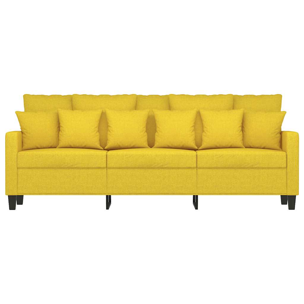 Canapé à 3 places Jaune clair 180 cm Tissu - XIOS