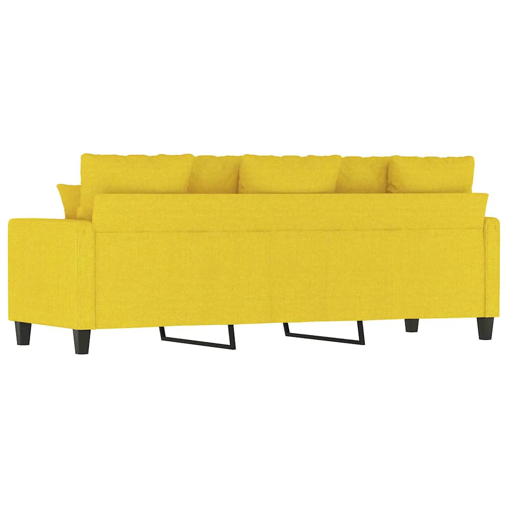 Canapé à 3 places Jaune clair 180 cm Tissu - XIOS