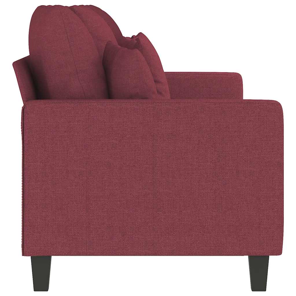 Canapé à 3 places Rouge bordeaux 180 cm Tissu - XIOS