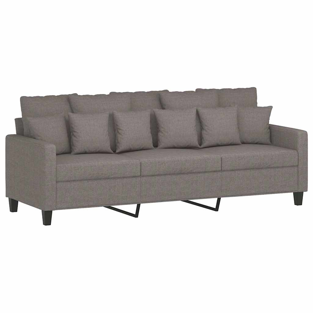 Canapé à 3 places Taupe 180 cm Tissu - XIOS