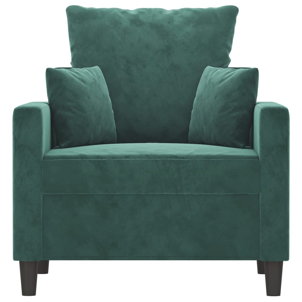 Fauteuil Vert foncé 60 cm Velours - XIOS