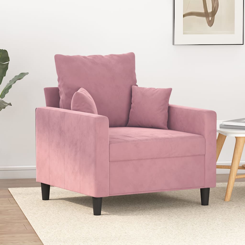 Fauteuil Rose 60 cm Velours - XIOS