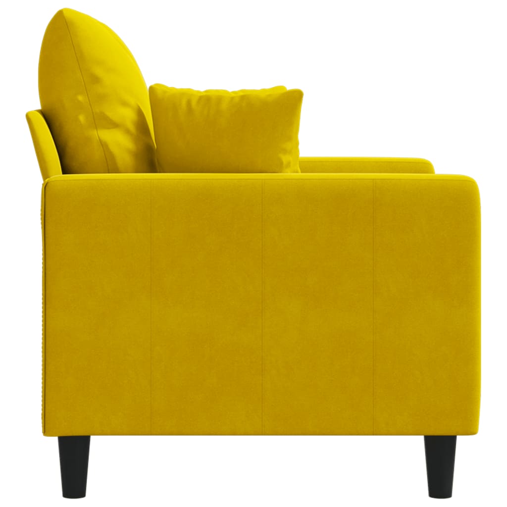 Fauteuil Jaune 60 cm Velours - XIOS
