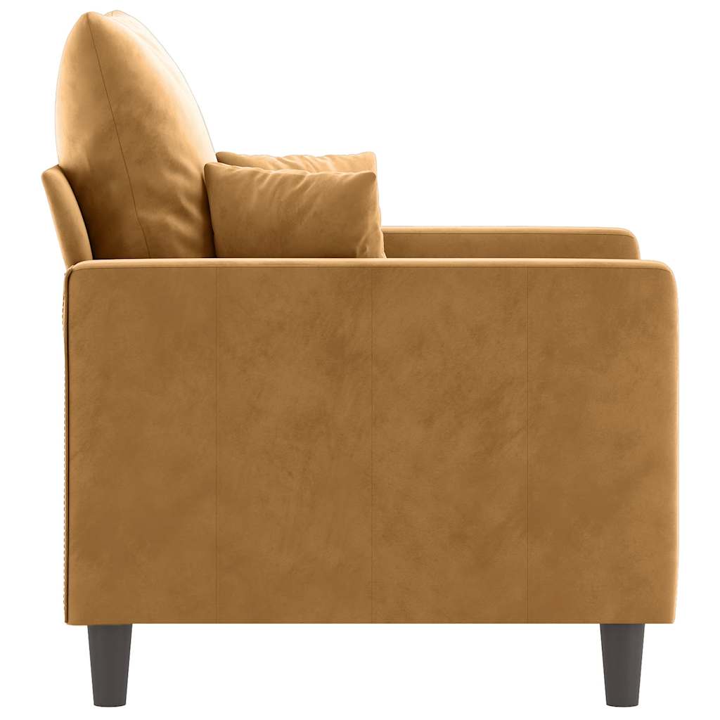 Fauteuil Marron 60 cm Velours - XIOS