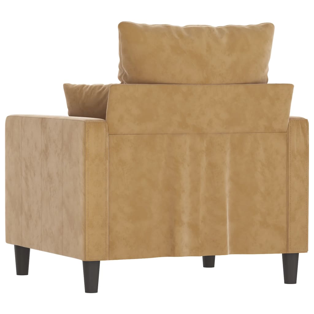 Fauteuil Marron 60 cm Velours - XIOS