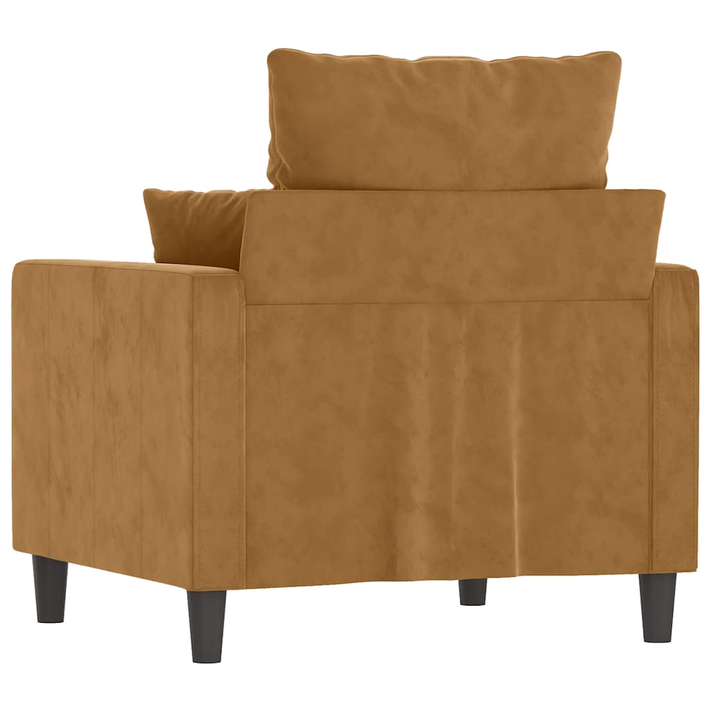 Fauteuil Marron 60 cm Velours - XIOS