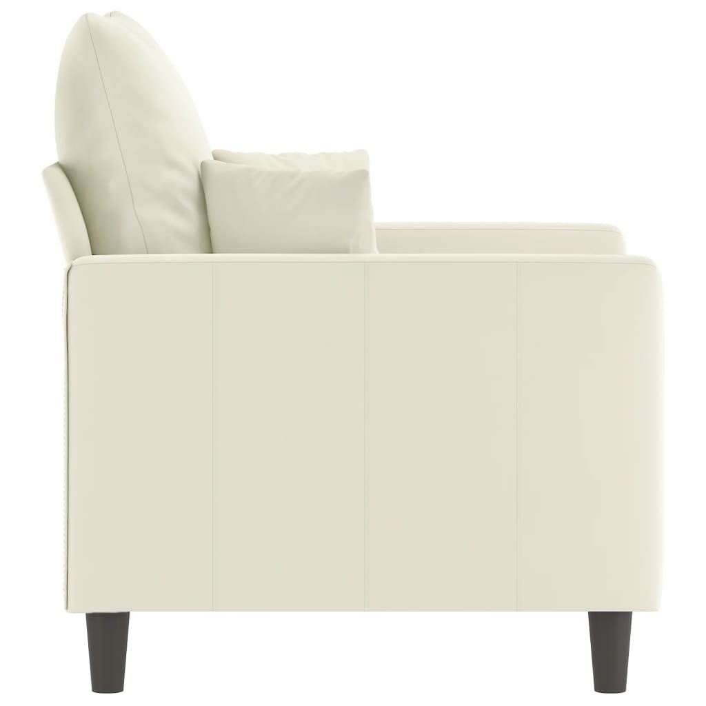Fauteuil Crème 60 cm Velours - XIOS