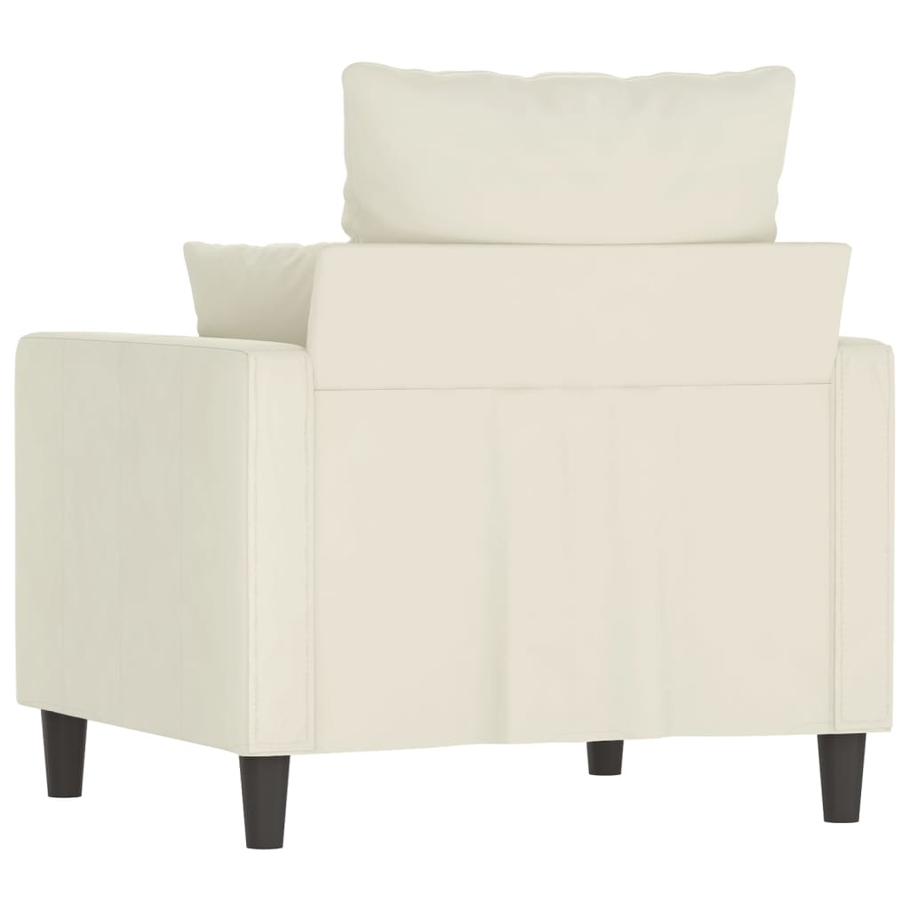 Fauteuil Crème 60 cm Velours - XIOS