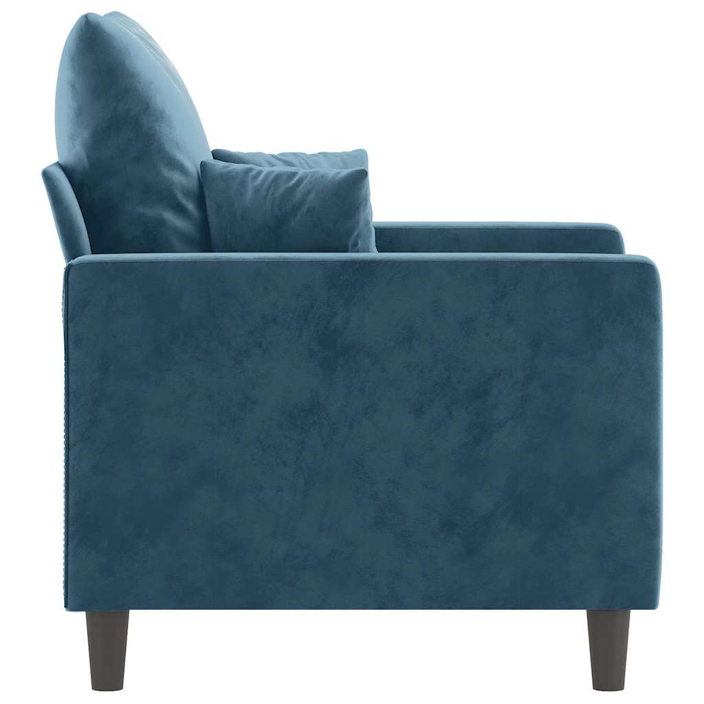 Fauteuil Bleu 60 cm Velours - XIOS
