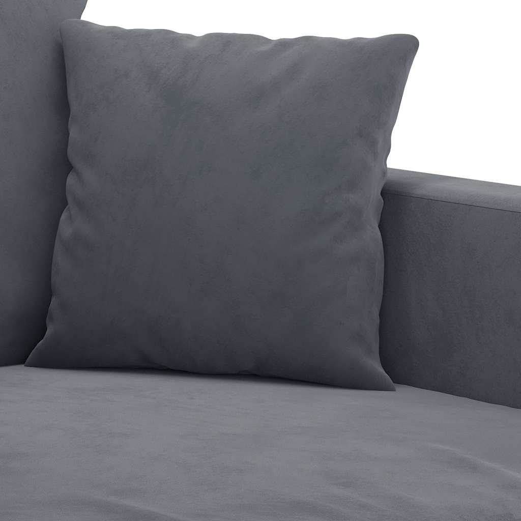 Canapé à 2 places Gris foncé 120 cm Velours - XIOS