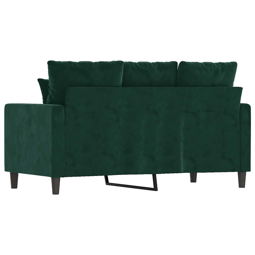 Canapé à 2 places Vert foncé 120 cm Velours - XIOS