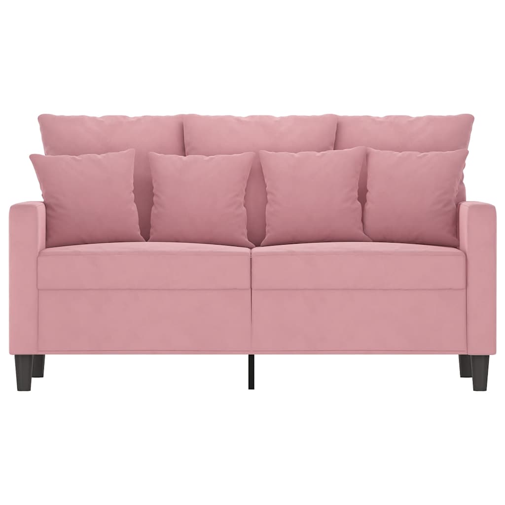 Canapé à 2 places Rose 120 cm Velours - XIOS