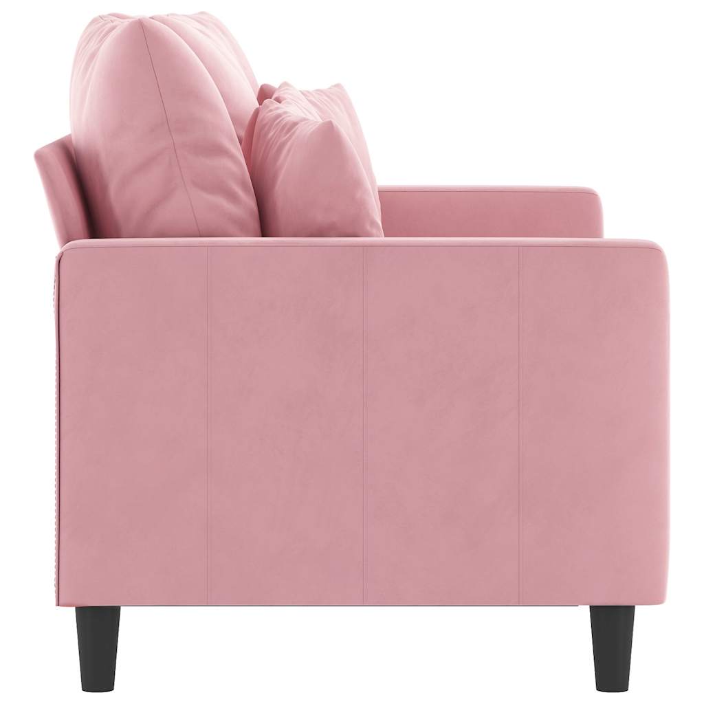 Canapé à 2 places Rose 120 cm Velours - XIOS