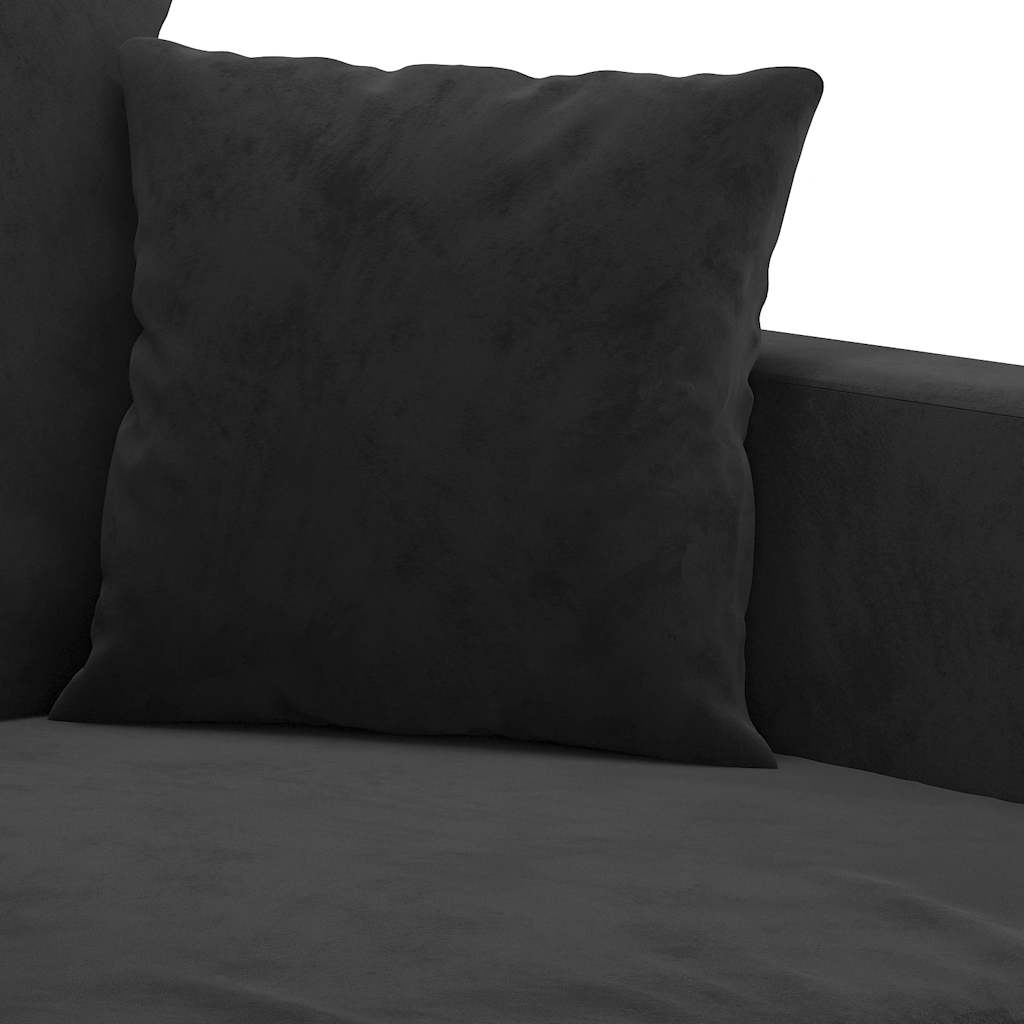 Canapé à 2 places Noir 120 cm Velours - XIOS