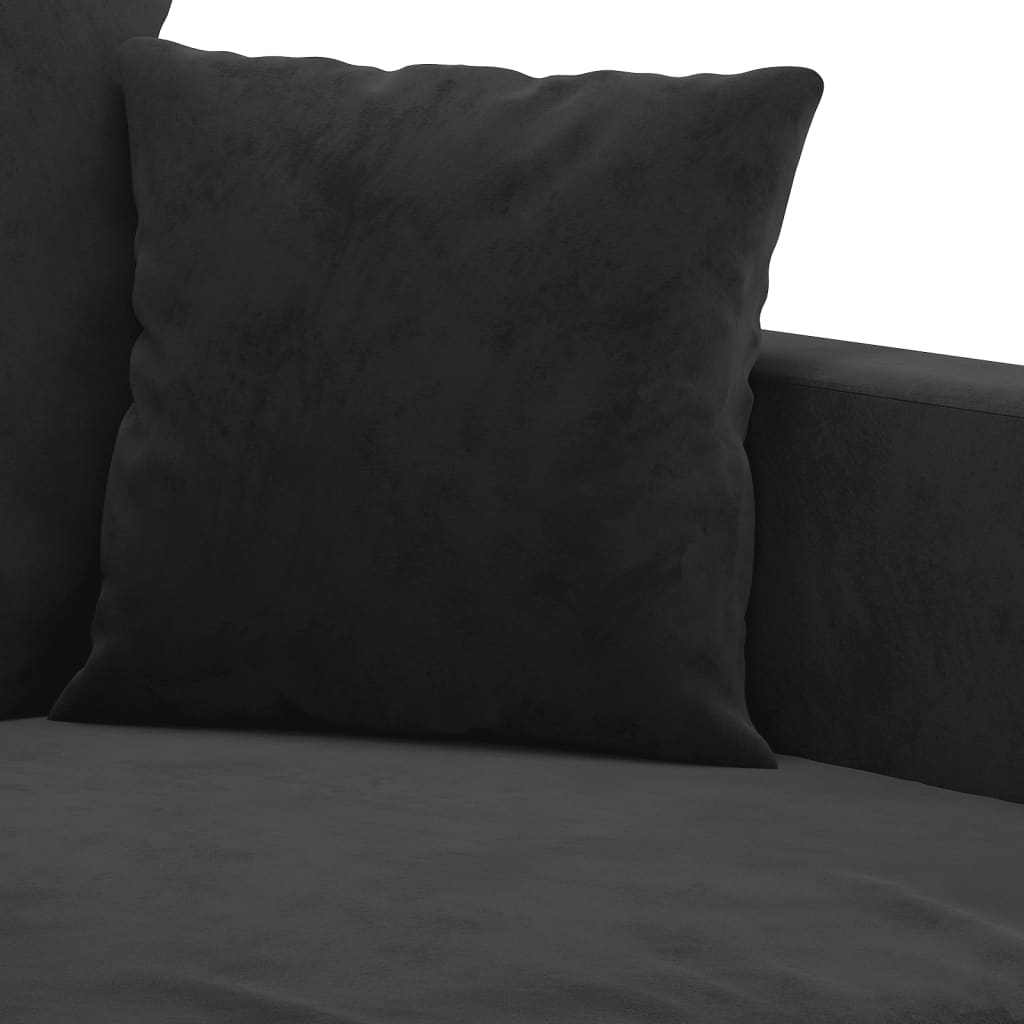 Canapé à 2 places Noir 120 cm Velours - XIOS