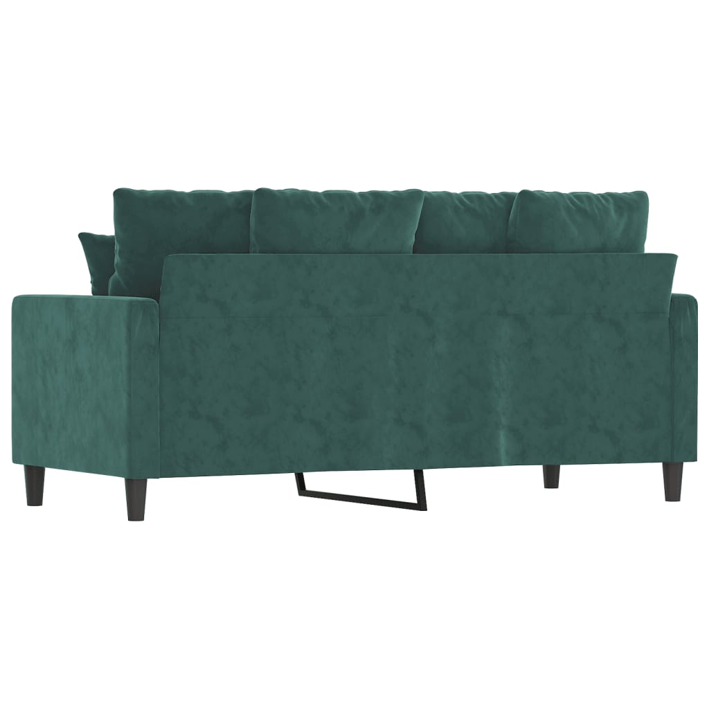 Canapé à 2 places Vert foncé 140 cm Velours - XIOS