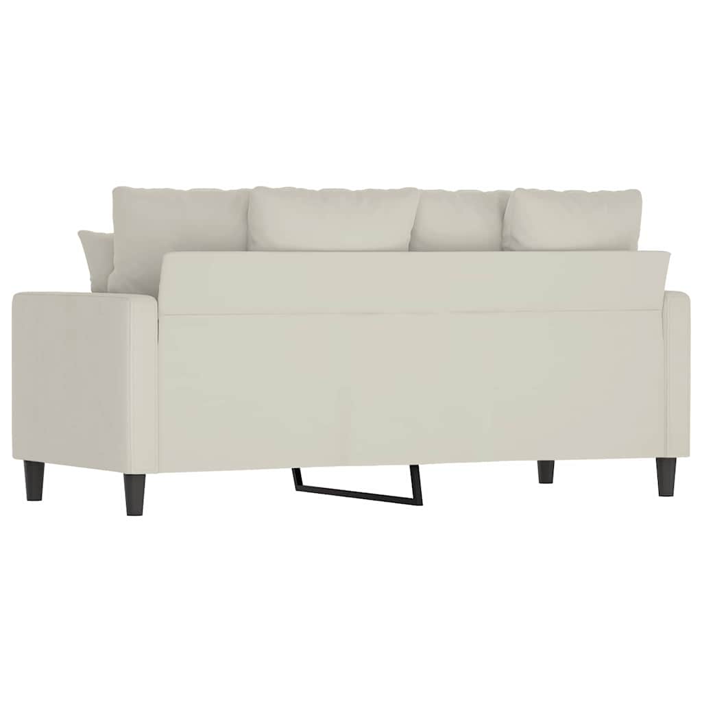 Canapé à 2 places Crème 140 cm Velours - XIOS