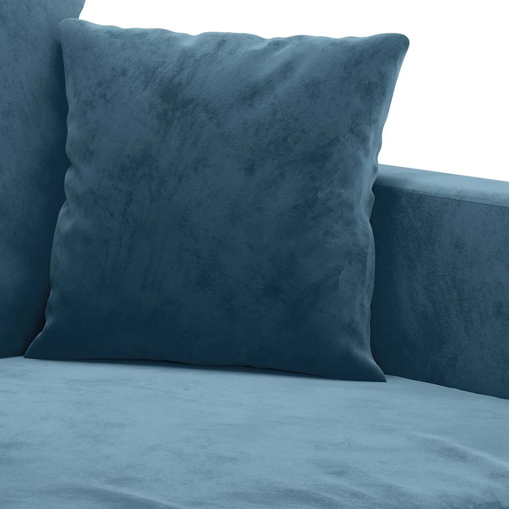 Canapé à 2 places Bleu 140 cm Velours