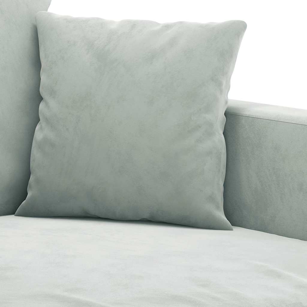 Canapé à 3 places Gris clair 180 cm Velours - XIOS
