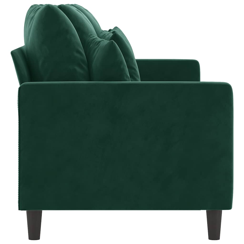 Canapé à 3 places Vert foncé 180 cm Velours - XIOS