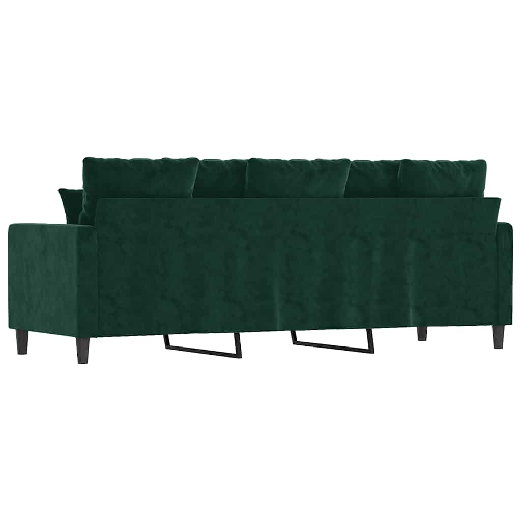 Canapé à 3 places Vert foncé 180 cm Velours - XIOS