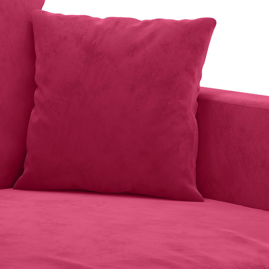 Canapé à 3 places Rouge bordeaux 180 cm Velours - XIOS