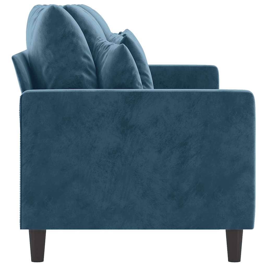 Canapé à 3 places Bleu 180 cm Velours - XIOS