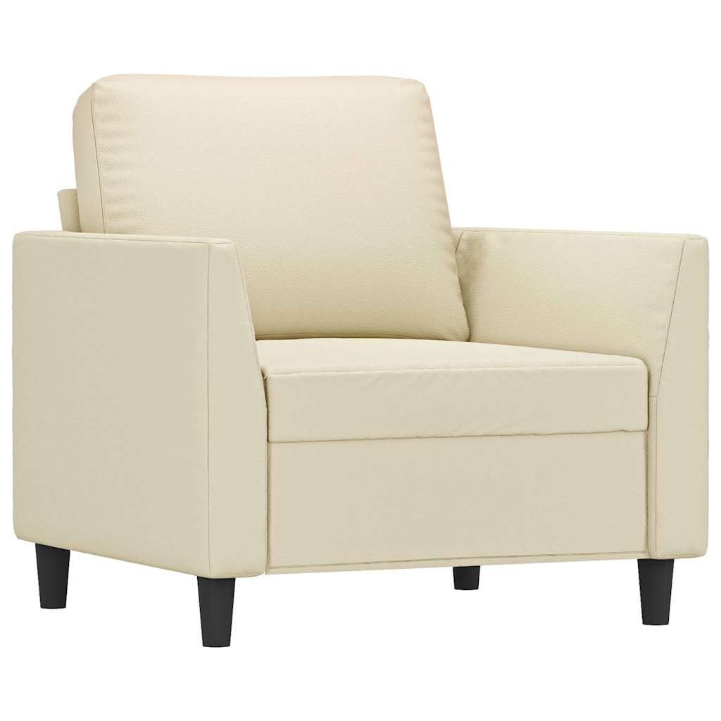 Fauteuil Crème 60 cm Similicuir - XIOS