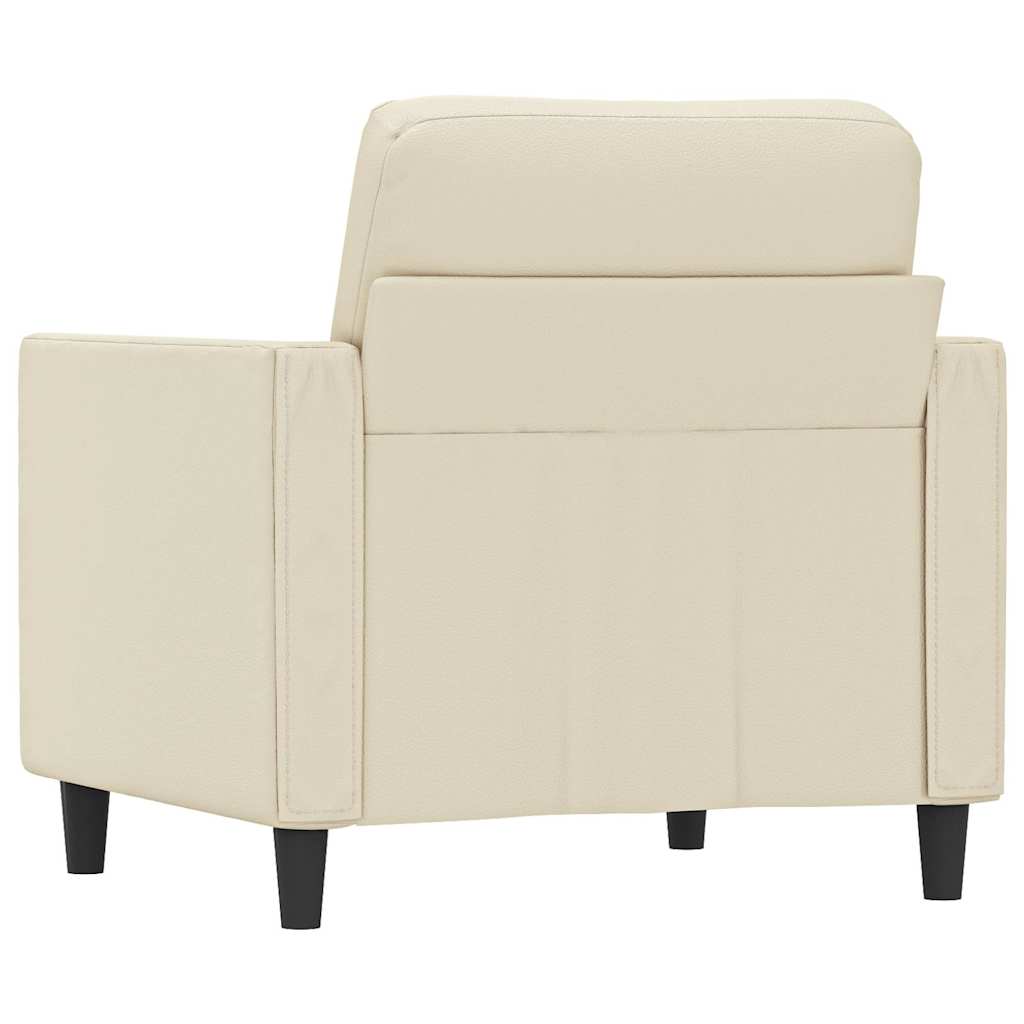 Fauteuil Crème 60 cm Similicuir - XIOS