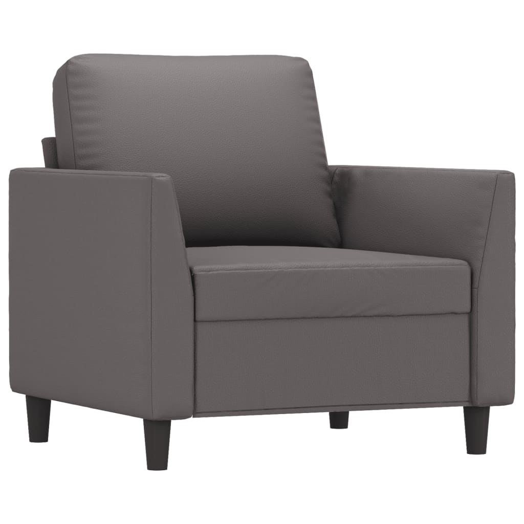 Fauteuil Gris 60 cm Similicuir - XIOS