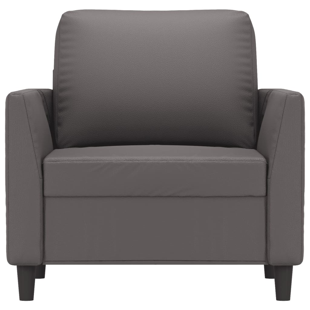 Fauteuil Gris 60 cm Similicuir - XIOS
