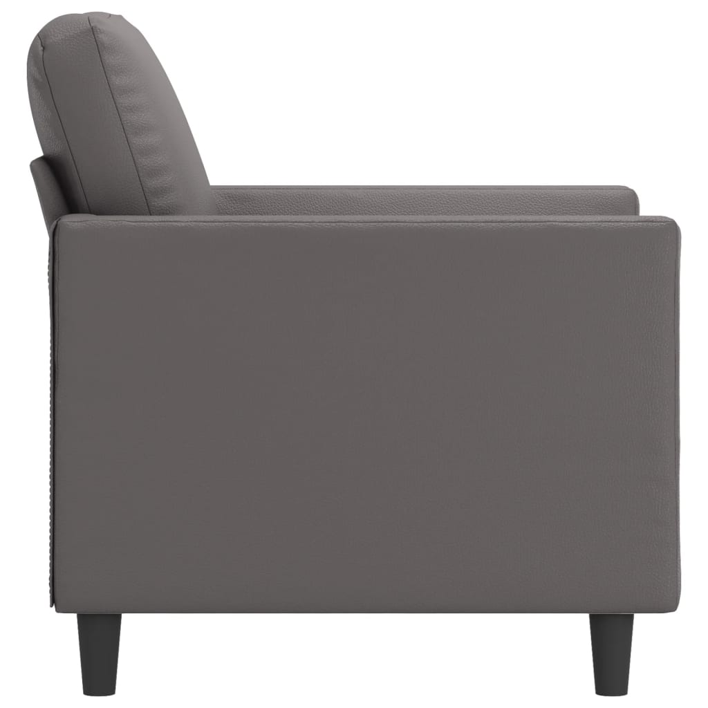 Fauteuil Gris 60 cm Similicuir - XIOS