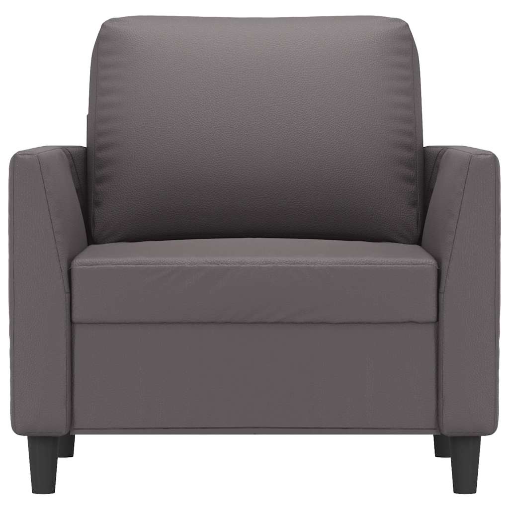 Fauteuil Gris 60 cm Similicuir