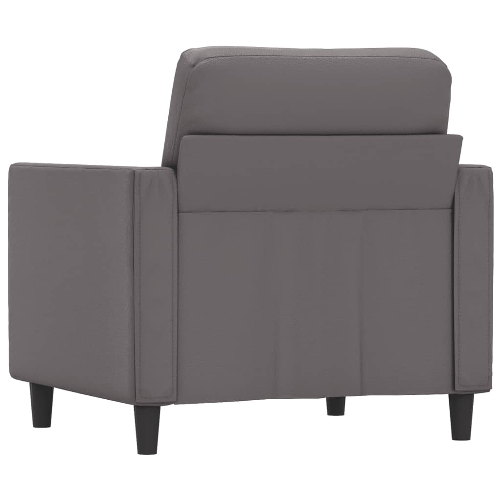 Fauteuil Gris 60 cm Similicuir - XIOS