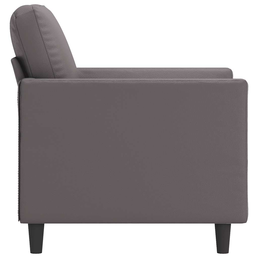 Fauteuil Gris 60 cm Similicuir