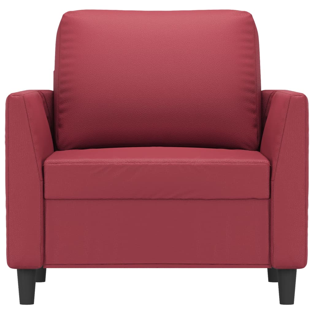 Fauteuil Rouge bordeaux 60 cm Similicuir - XIOS